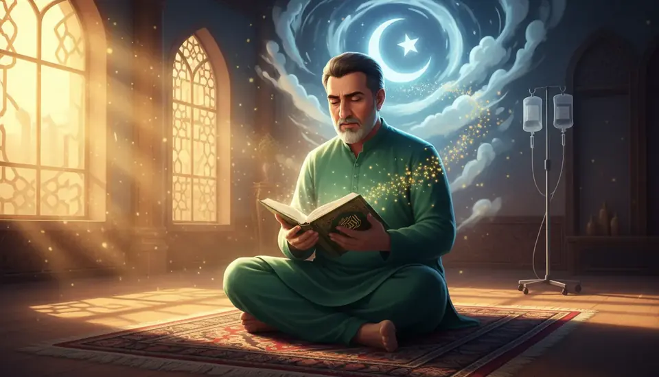 Animated editorial illustration for: Nauman Ijaz reveals dual cancer diagnosis in recovery story