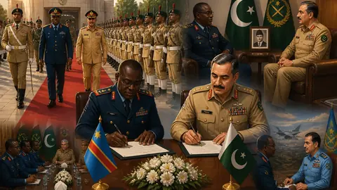 اس خبر کے لیے متحرک اداریاتی خاکہ: پاکستان اور جمہوریہ کانگو کے درمیان دفاعی و سکیورٹی تعاون بڑھانے پر مفاہمت کی یادداشت پر دستخط
