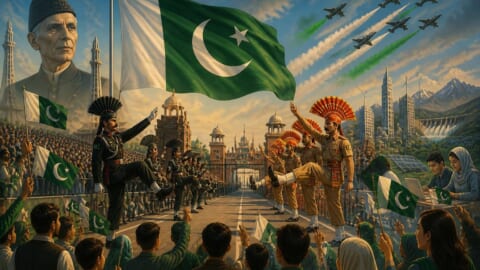 یوم آزادی پر واہگہ بارڈر پر پاکستان رینجرز کی شاندار پریڈ