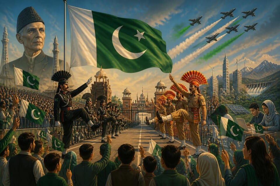 Pakistan Rangers hold impressive Independence Day parade at Wagah Border