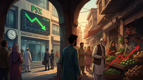 پاکستان اسٹاک مارکیٹ میں مندی؛ جولائی میں مہنگائی کم ہوکر 9.2 فیصد ہوگئی
