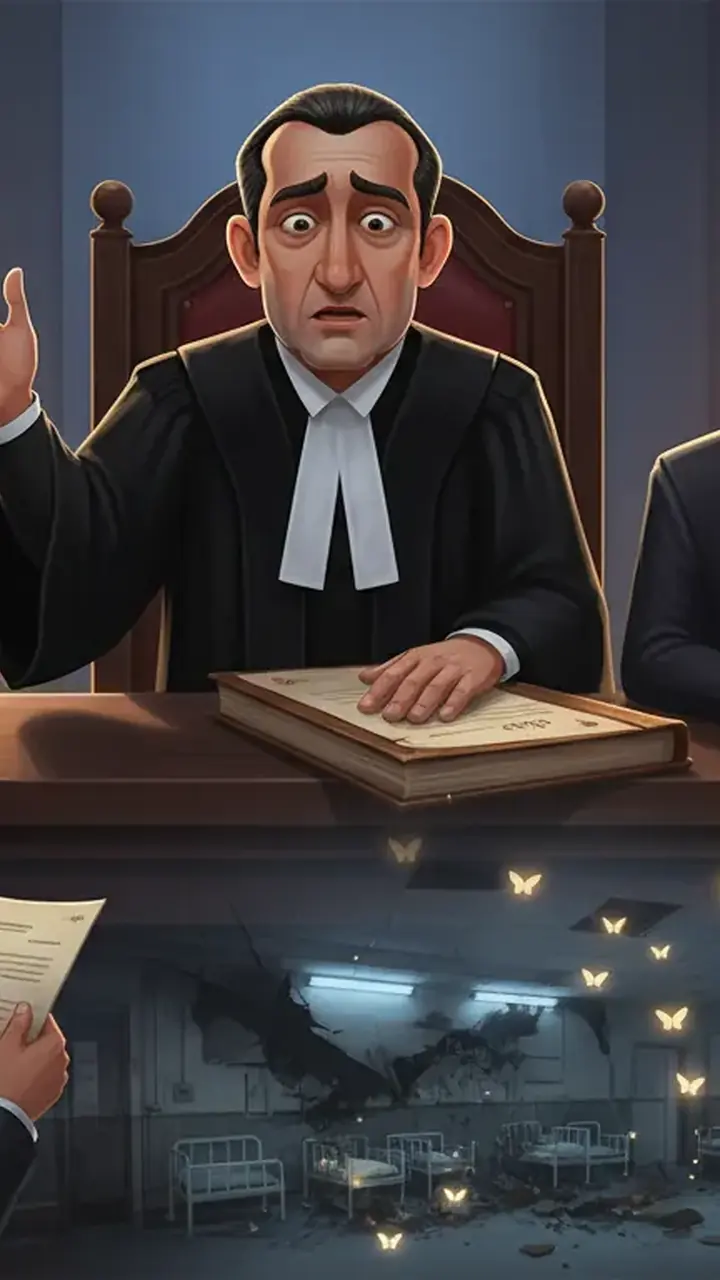 Animated editorial illustration for: Petition filed in IHC for judicial commission to probe PIMS fire