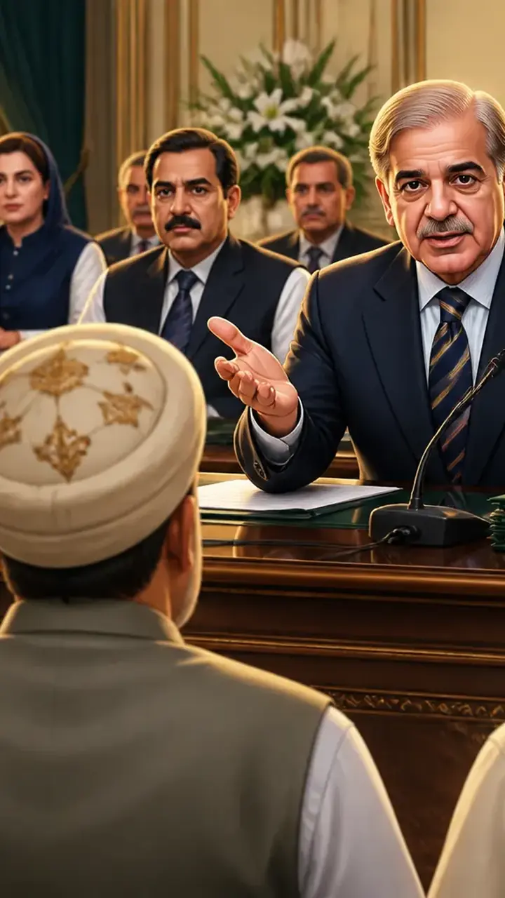 Animated editorial illustration for: Cabinet approves key defence bills; PM renews talks offer to opposition