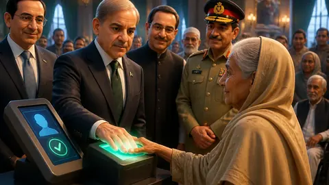 Animated editorial illustration for: NADRA expands free ‘Proof of Life’ service for pensioners nationwide