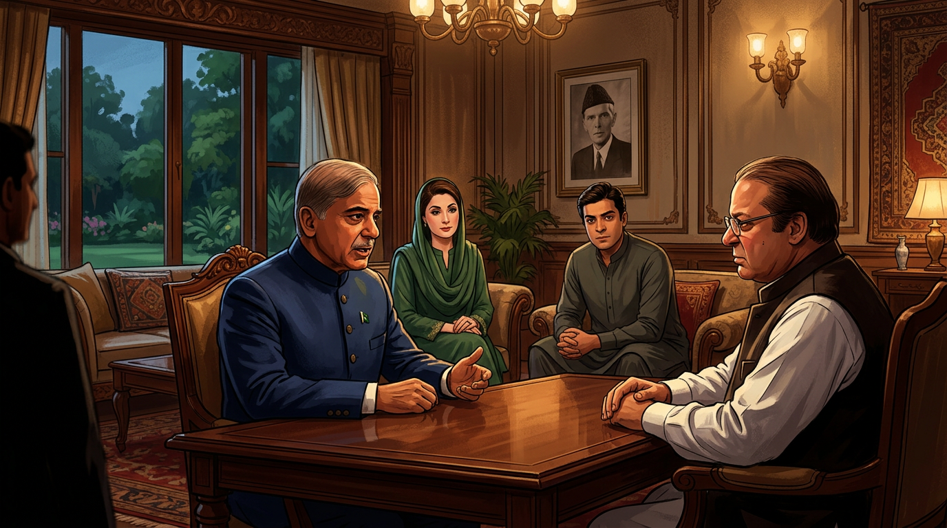 PM Shehbaz Sharif Meets Nawaz Sharif in Raiwind