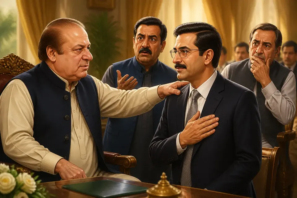 اس خبر کے لیے متحرک اداریاتی خاکہ: نواز شریف نے پارٹی اختلافات کے باوجود افتخار گیلانی کو وزیراعظم آزاد کشمیر نامزد کر دیا