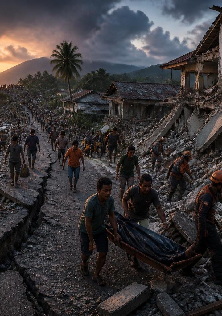 Powerful 7.7-Magnitude Quake in Indonesia Kills at Least 20 People