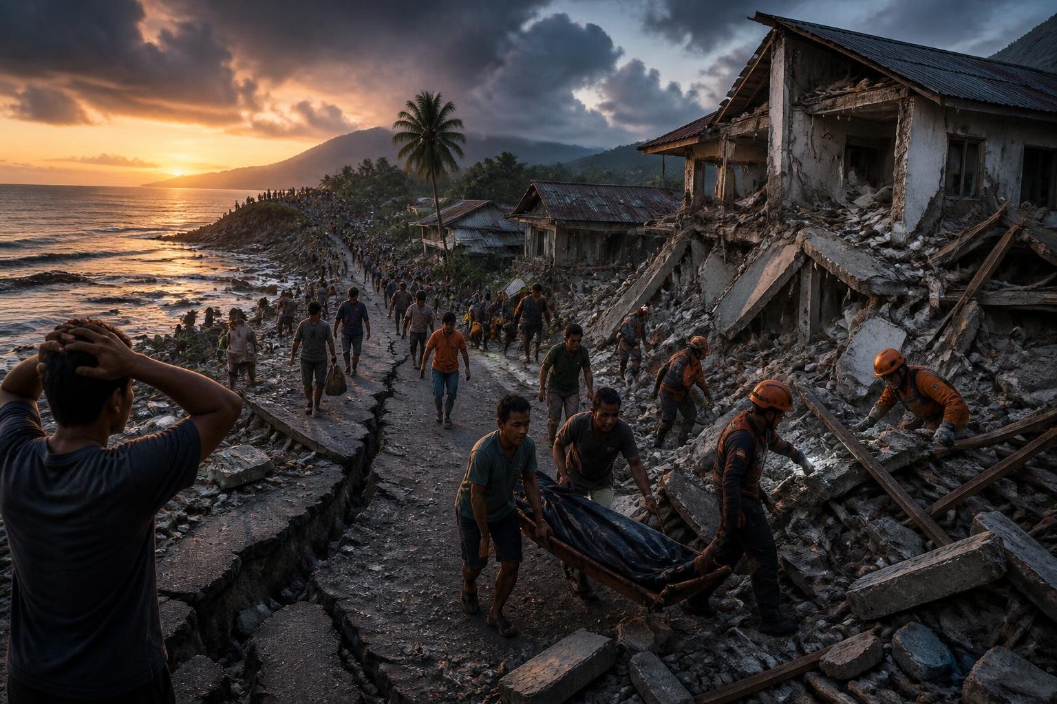 Powerful 7.7-Magnitude Quake in Indonesia Kills at Least 20 People