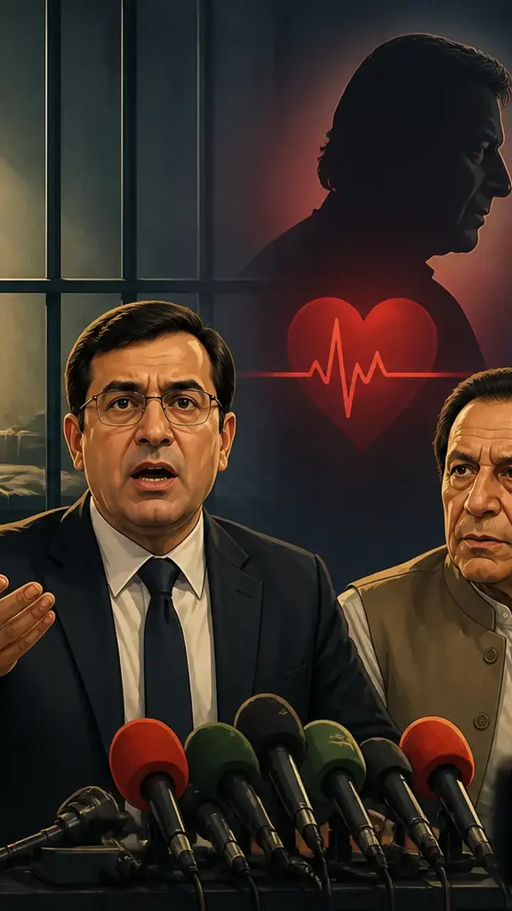 Animated editorial illustration for: PTI Demands Hospital Transfer for Imran Khan Amid Health Concerns