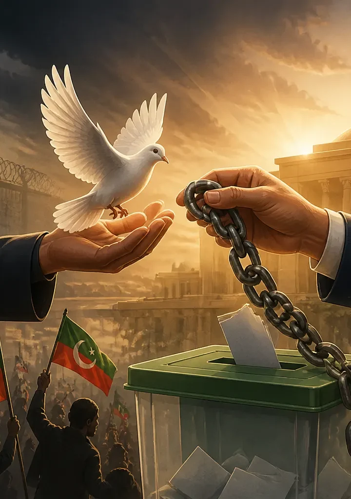 اس خبر کے لیے متحرک اداریاتی خاکہ: پی ٹی آئی سینیٹر کی تجویز: منصفانہ انتخابات کے بدلے حکومت کے لیے کوئی رکاوٹ نہیں