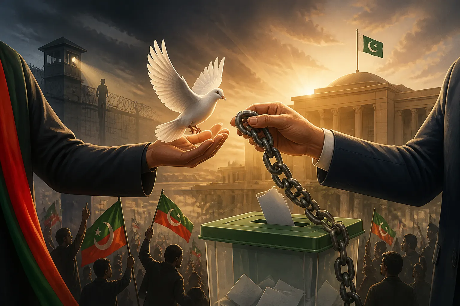 اس خبر کے لیے متحرک اداریاتی خاکہ: پی ٹی آئی سینیٹر کی تجویز: منصفانہ انتخابات کے بدلے حکومت کے لیے کوئی رکاوٹ نہیں