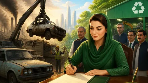 اس خبر کے لیے متحرک اداریاتی خاکہ: پنجاب حکومت نے پرانی اور آلودگی پھیلانے والی گاڑیوں کو اسکریپ کرنے کا آرڈیننس متعارف کرا دیا