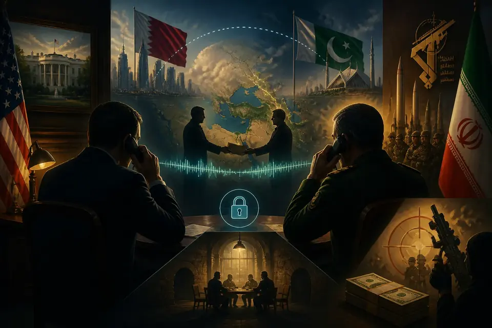 Animated editorial illustration for: Tehran rejects Trump’s ‘defeat message’ as dispute over secret talks continues