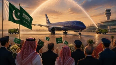 ریاض ایئر نے اسلام آباد کیلئے افتتاحی پرواز کے ساتھ پاکستان میں آپریشنز کا آغاز کر دیا