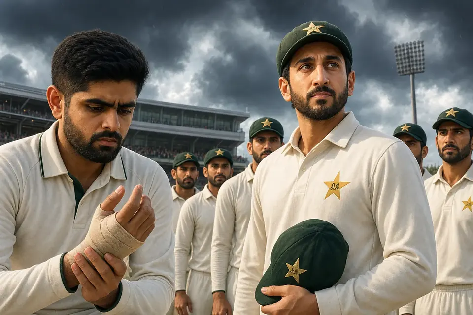 اس خبر کے لیے متحرک اداریاتی خاکہ: رابنسن اور ٹنگ کی تباہ کن بولنگ، پہلے ٹیسٹ میں پاکستان 171 رنز پر ڈھیر