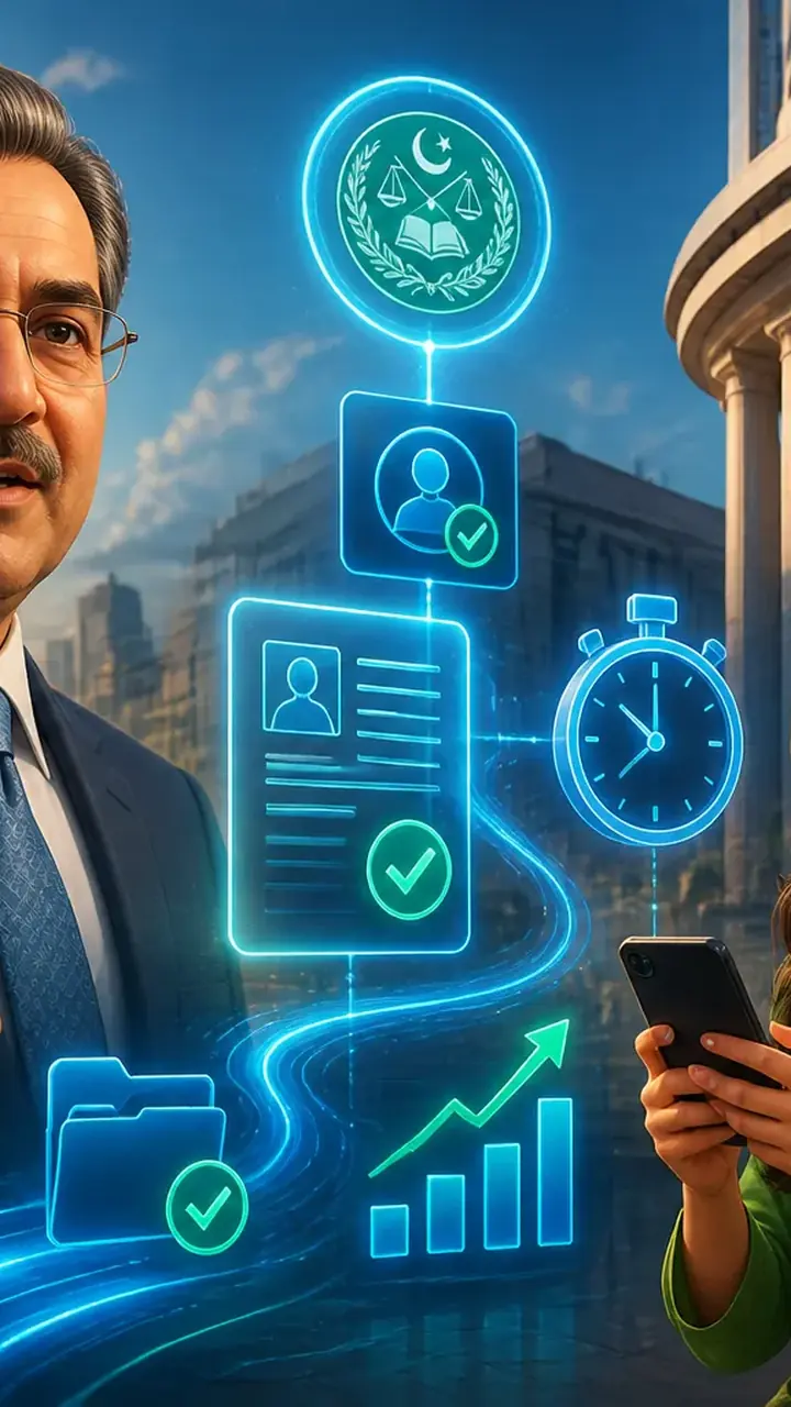Animated editorial illustration for: SECP launches unified digital framework for easier stock market investment