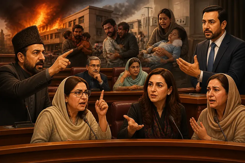 اس خبر کے لیے متحرک اداریاتی خاکہ: پمز آتشزدگی: قتل کی ایف آئی آر کے اندراج میں تاخیر پر سوالات اٹھائے گئے