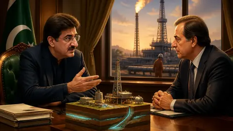 اس خبر کے لیے متحرک اداریاتی خاکہ: وزیر اعلیٰ سندھ کی پیٹرولیم کے وفاقی وزیر سے ملاقات، حیدن بلاک کی الاٹمنٹ کا مطالبہ