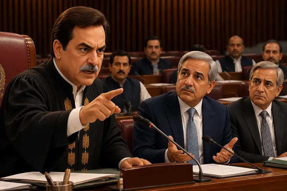 اس خبر کے لیے متحرک اداریاتی خاکہ: قومی اسمبلی: سوالات کے جواب نہ ملنے پر اسپیکر ایاز صادق برہم