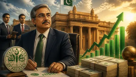 Animated editorial illustration for: State Bank’s Foreign Reserves Rise by $25 Million to $17.08 Billion