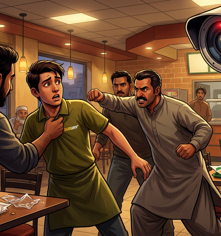 Subway employee assaulted in Multan for enforcing no-outside-food policy