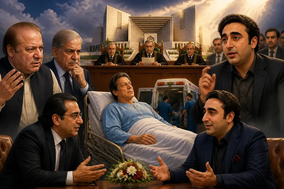 اس خبر کے لیے متحرک اداریاتی خاکہ: حکومت عمران خان کی صحت سے متعلق سپریم کورٹ کے حکم پر عمل کرے گی، وضاحت طلب