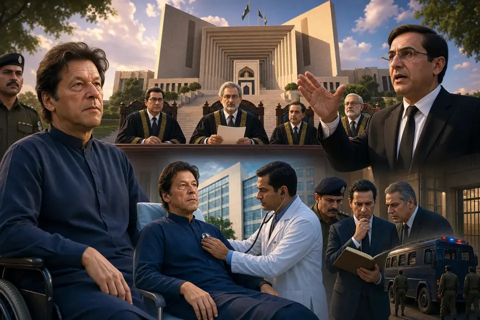 اس خبر کے لیے متحرک اداریاتی خاکہ: عمران خان کے نجی اسپتال میں معائنے کے لیے میڈیکل بورڈ تشکیل