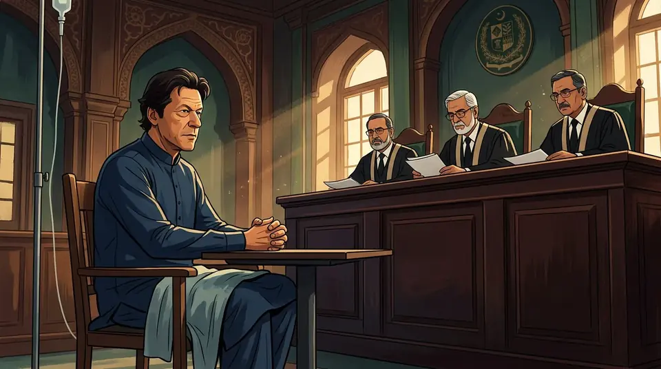 اس خبر کے لیے متحرک اداریاتی خاکہ: ڈاکٹروں کی تجویز پر عمران خان کو علاج کے لیے بیرون ملک بھیجنے پر تیار ہیں، حکومت