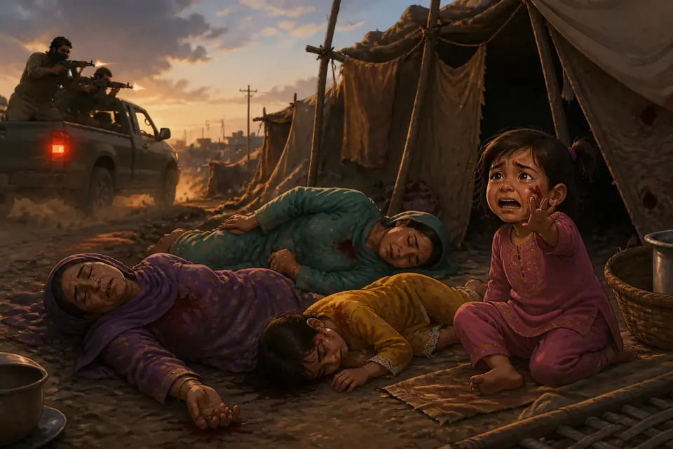 اس خبر کے لیے متحرک اداریاتی خاکہ: فیصل آباد: خانہ بدوش خاندان کے گھر پر فائرنگ، تین خواتین جاں بحق