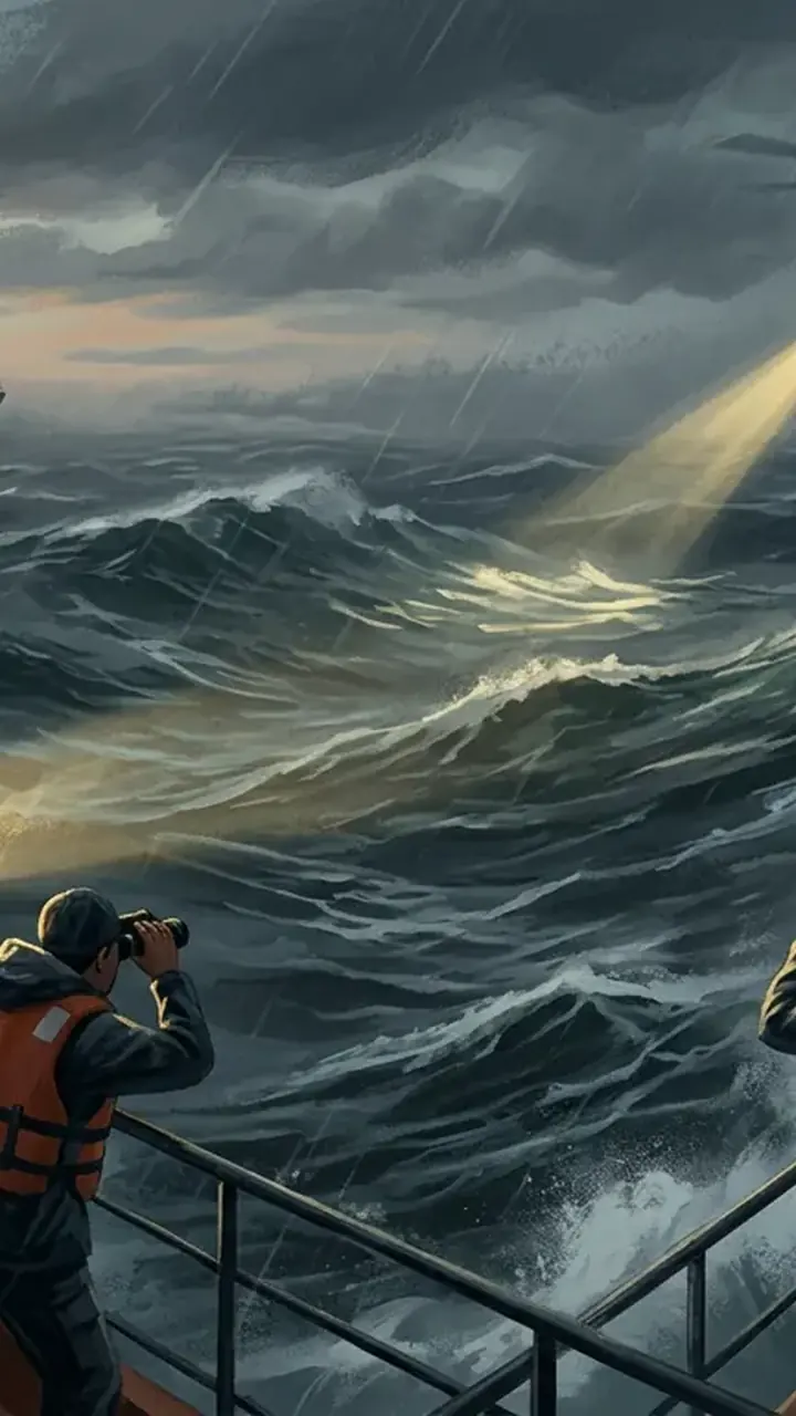 Animated editorial illustration for: 140 Missing After Indonesian Passenger Ship Vanishes in Java Sea