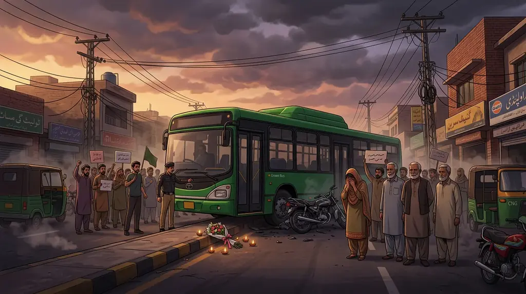 Girl dies, father injured in Rawalpindi bus-motorcycle collision
