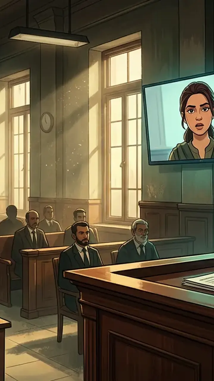 Animated editorial illustration for: Anmol Pinky and Sameer indicted in narcotics case, plead not guilty