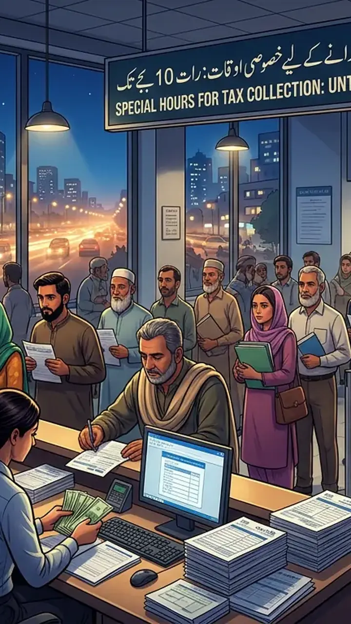Animated editorial illustration for: Banks to remain open until 10 pm on September 30 for tax payments