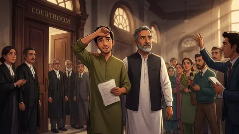 Animated editorial illustration for: Bail granted to accomplice in ‘Pinky’ drug smuggling case