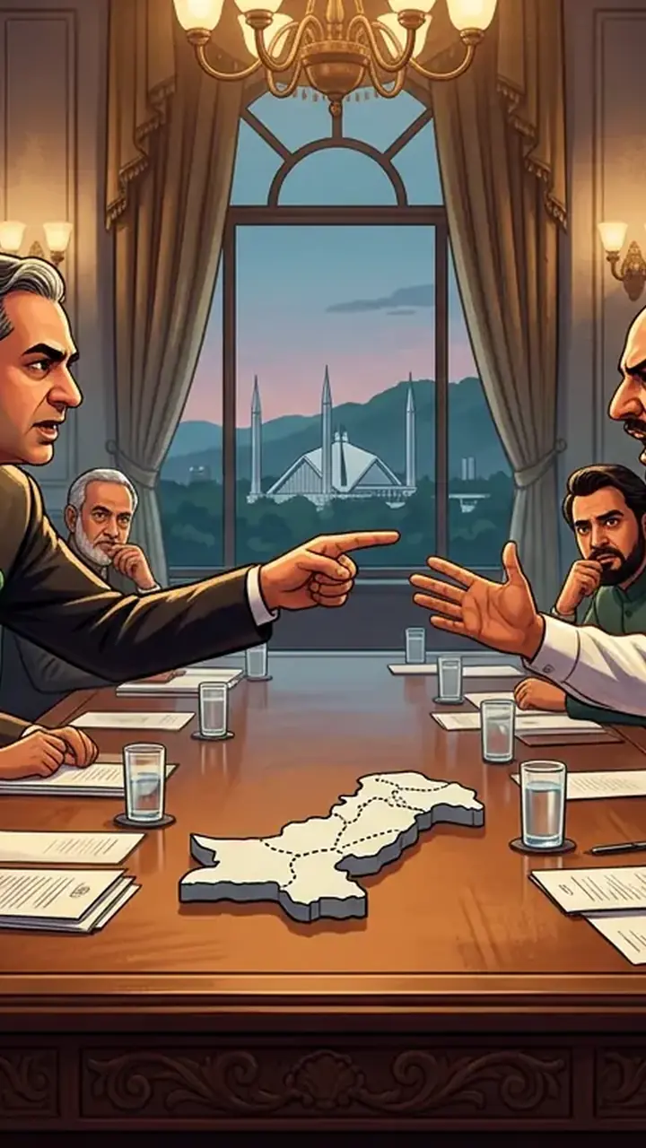 Animated editorial illustration for: PML-N states position on creation of new provinces