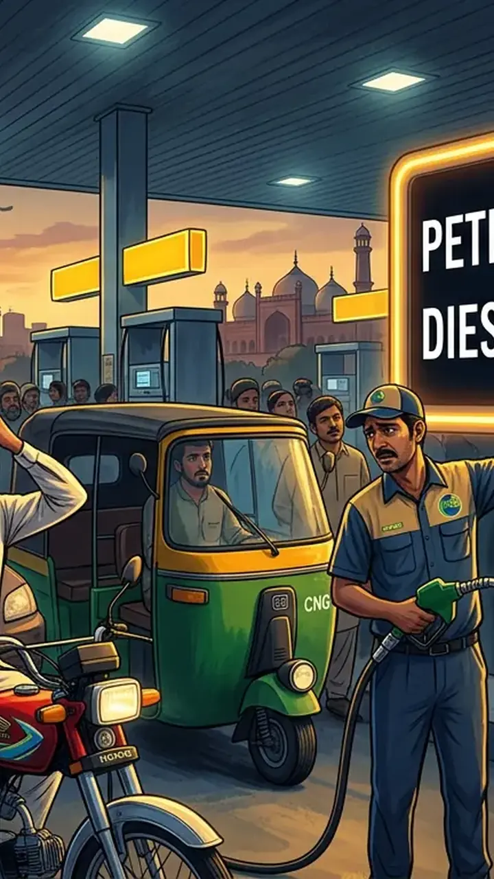 Animated editorial illustration for: Government Increases Petrol Price by Rs3.40, Diesel by Rs6.72