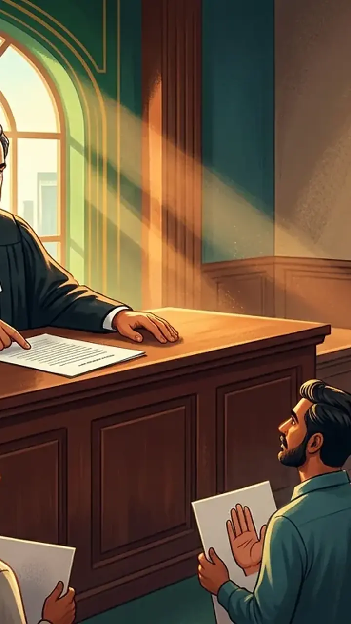 Animated editorial illustration for: IHC Disposes of Plea Against PTI Protest, Bars Road Closures and Use of State Resources