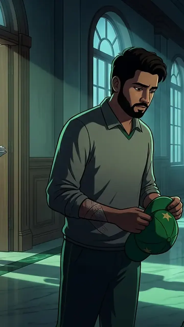 Animated editorial illustration for: Imam-ul-Haq faces potential ban, Rizwan under scrutiny by PCB