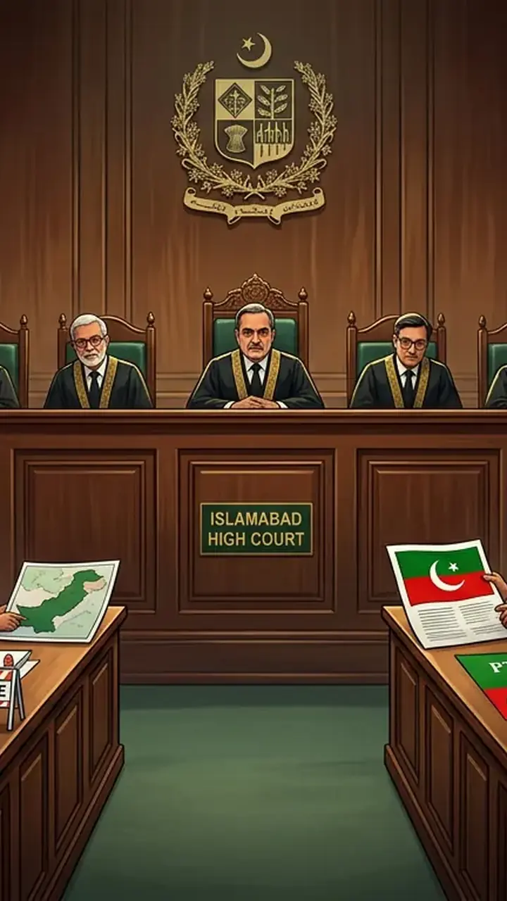 اس خبر کے لیے متحرک اداریاتی خاکہ: پی ٹی آئی کے 27 ستمبر کے احتجاج کے خلاف درخواست پر اسلام آباد ہائی کورٹ نے لارجر بینچ تشکیل دے دیا