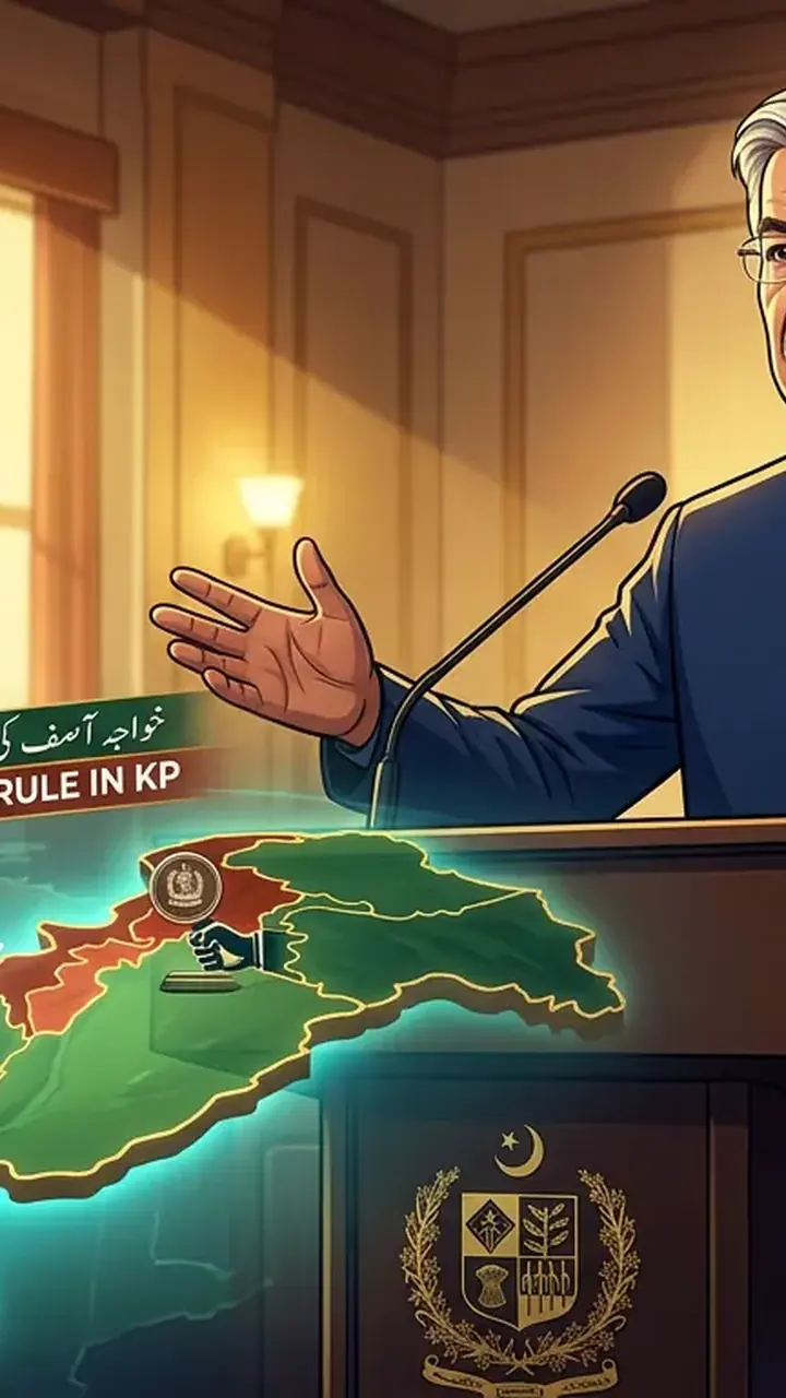 اس خبر کے لیے متحرک اداریاتی خاکہ: خیبرپختونخوا میں گورنر راج کا آپشن کھلا ہے، خواجہ آصف کا نیویارک میں بیان