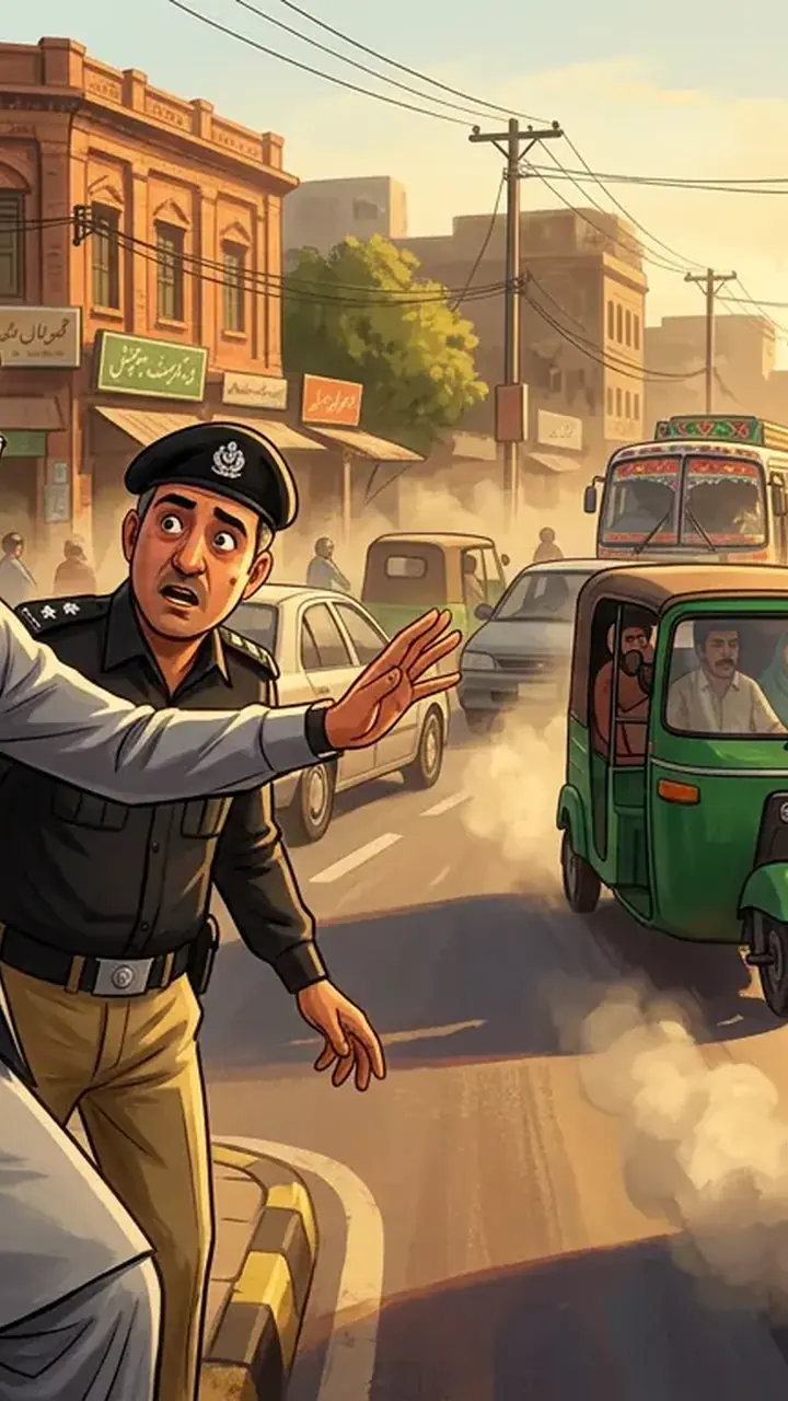 Animated editorial illustration for: KP CM Sohail Afridi Alleges Blockades in Lahore, Rejects Security