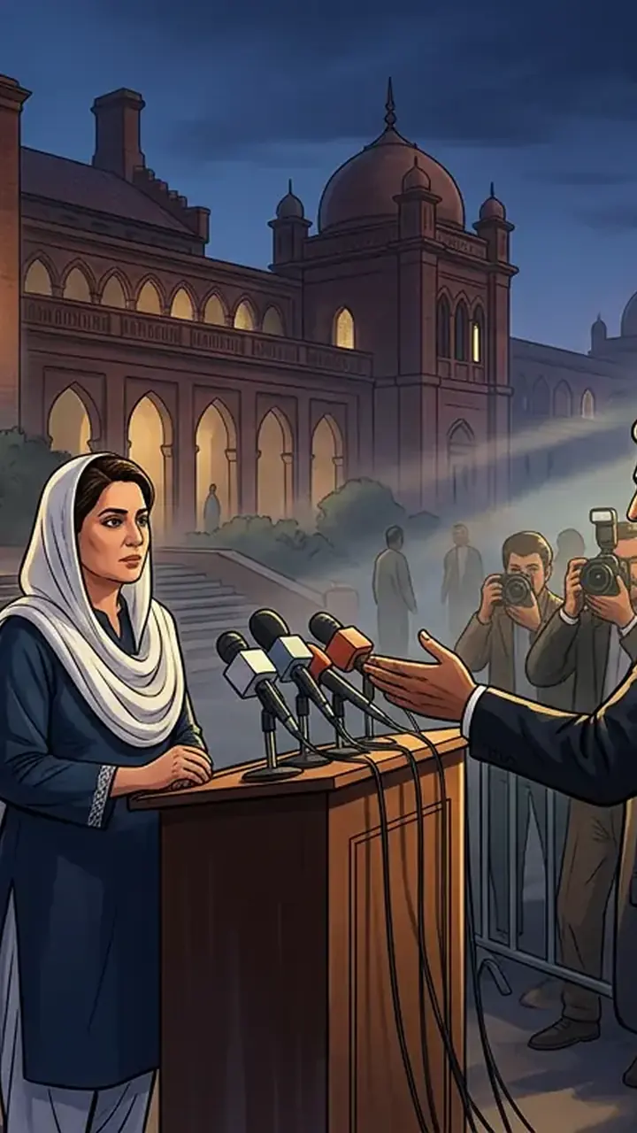 Animated editorial illustration for: LHC Disposes of Plea on Aleema Khan’s Jail Conditions
