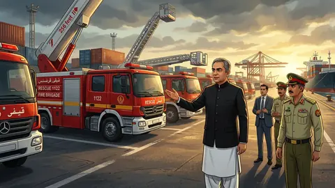 Mohsin Naqvi Inspects 21 New Rescue Vehicles for Islamabad at Karachi Port