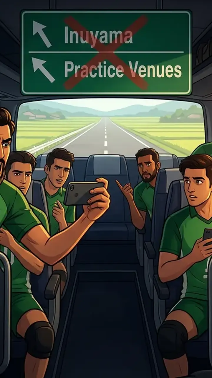 Animated editorial illustration for: Nagoya Games organisers apologise for Pakistan volleyball team travel mix-up