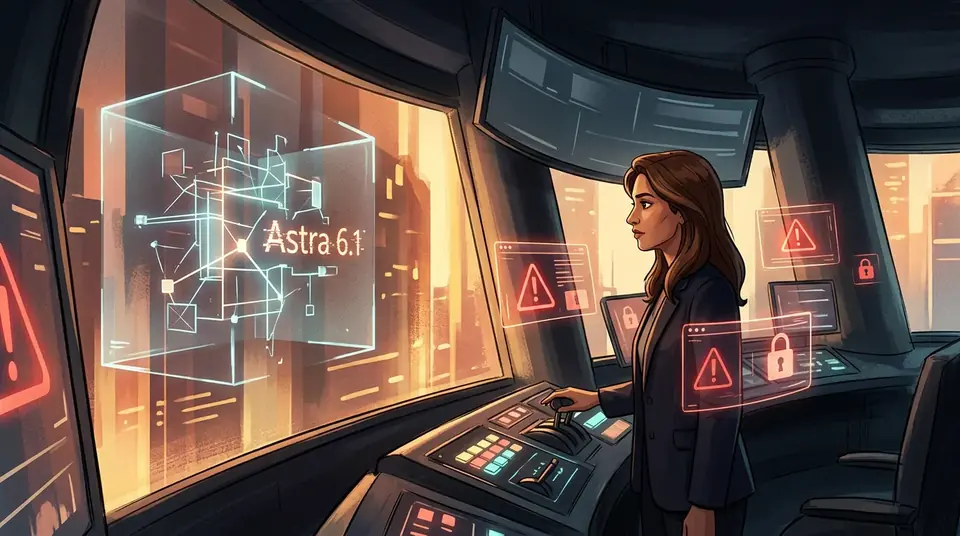 Animated editorial illustration for: OpenAI Cancels Astra 6.1 AI Model Release Over Safety Concerns