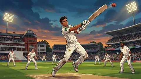 اس خبر کے لیے متحرک اداریاتی خاکہ: رضاء اللہ مشوانی نے ٹیسٹ ڈیبیو پر چھکوں کا عالمی ریکارڈ برابر کر دیا