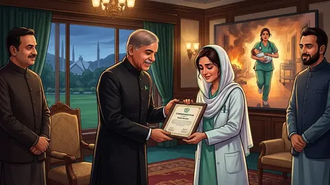 اس خبر کے لیے متحرک اداریاتی خاکہ: پمز آتشزدگی: وزیراعظم شہباز شریف کا نرس رضیہ نورین کی بہادری کو سلام