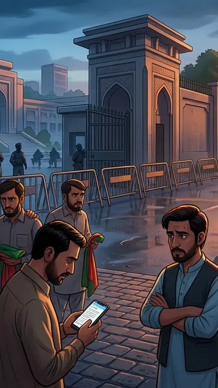 Animated editorial illustration for: TTAP to join PTI’s rescheduled October 4 protest despite initial friction