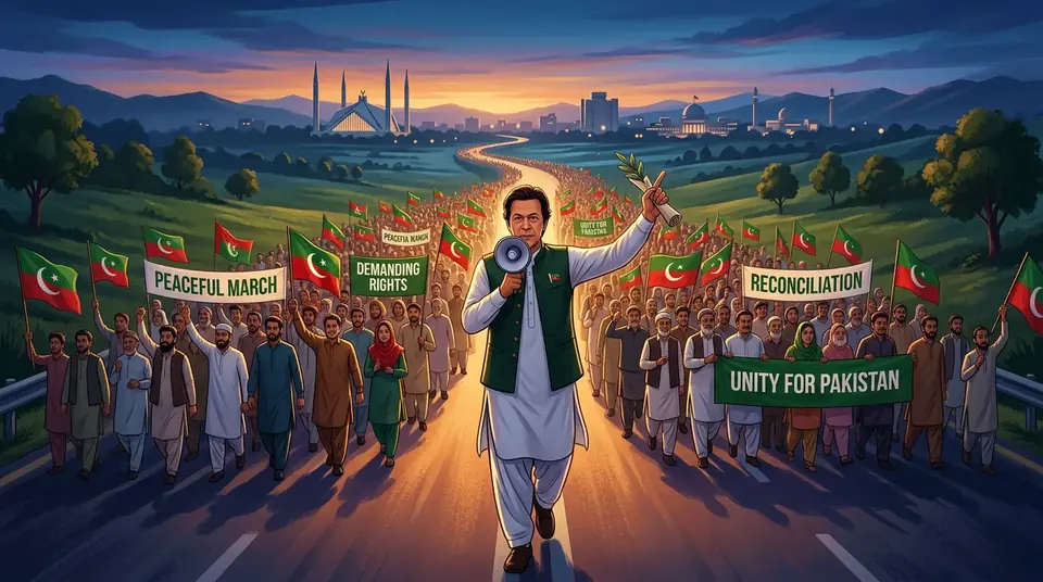 Animated editorial illustration for: PTI Claims 700 Workers Arrested, Lawmaker Warrants Issued Ahead of March