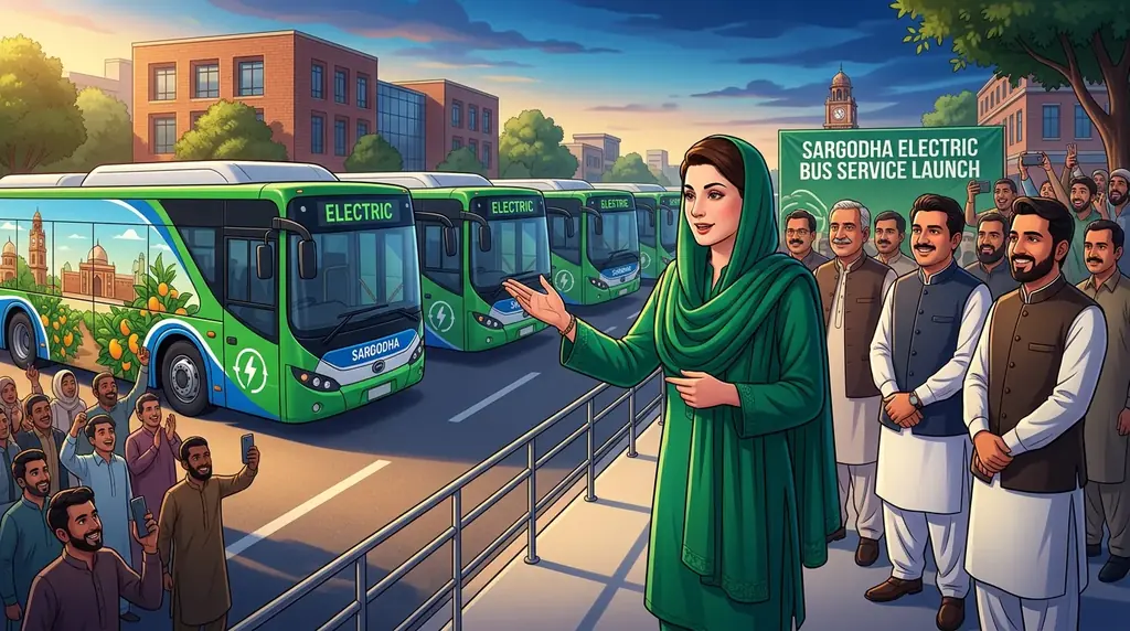 Punjab CM Announces 7 More Electric Buses for Sargodha